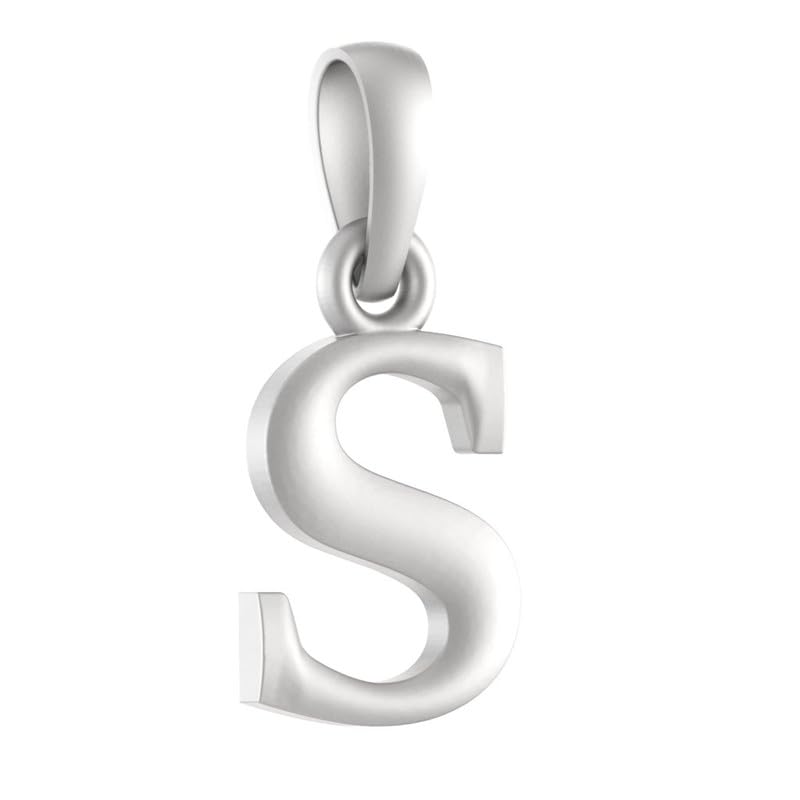 Pendentif en argent alphabet pour enfant AMZ-4 collier initiales garçons et filles