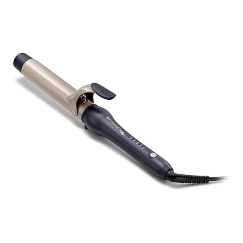 Bio Ionic GoldPro 1.25" Curling Iron, Blue, Moisturising Heat & 24K Gold MX, New & Improved 12% Longer Barrel Ceramic Curling Iron with Adjustable Heat, Versatile Curling Wand for Long-Lasting Curls Cover