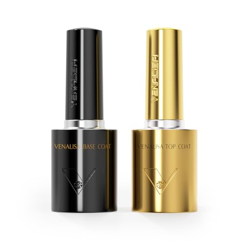 VENALISA Top Coat & Base Coat esmalte semipermanente base y top coat semipermanente Gel Nail Polish Gel semipermanente Kit de Esmalte de Uñas Gel Arte de Uñas 10ml