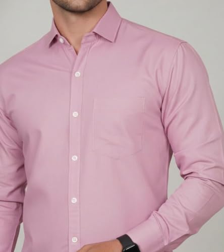 Image of Diverse Men's Solid Formal Shirt | Premium Poly Cotton Full Sleeve Regular Fit Shirt for Men | Stylish Office, Business & Casual