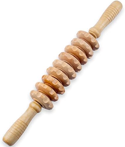 Wooden Massage Roller Wood Therapy Massage Tools for Body Shaping, Anti Cellulite Wood Roller Masssager, Manuel Wooden Fascia Massage Roller, Wood Body Sculpting Tools, Wood Body Massage Roller