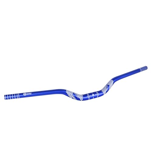 Image of FIFTY-FIFTY Mountain Bike Riser Handlebar, Aluminum Alloy MTB Handlebar, 31.8mm Diameter, 780mm Wide Bicycle Bar (Blue, 50mm Rise)