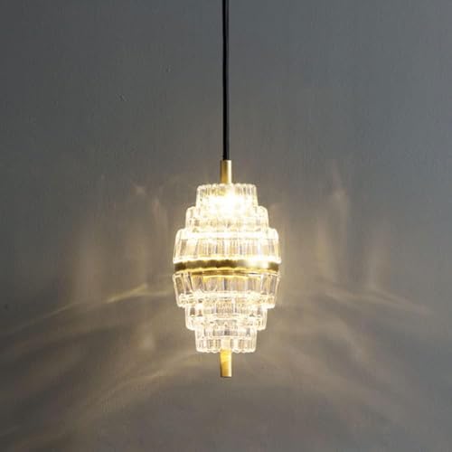 Suspension en cristal luxe dorée LED moderne pour évier et café