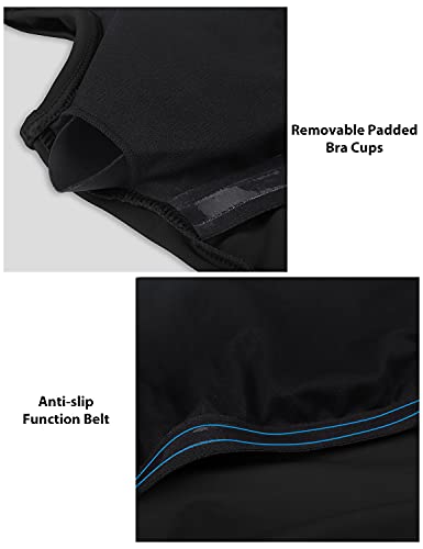 image for BALEAF Women's Sporty Blouson Tankini Swimsuits Modest Full Coverage T