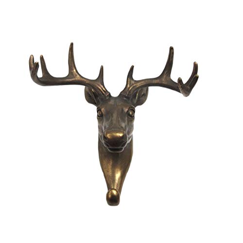 Pacific Giftware Wild Animal Head Single Wall Hook Hanger Animal Shape Rustic Faux Bronze Decorative Wall Sculpture Multi 12064