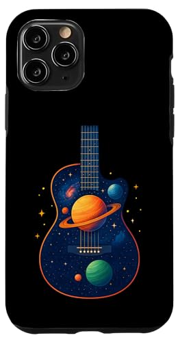 Guitar Space Galaxy Planets ���b�N�����[�� �M�^���X�g�o���h �X�}�z�P�[�X iPhone 11 Pro �p