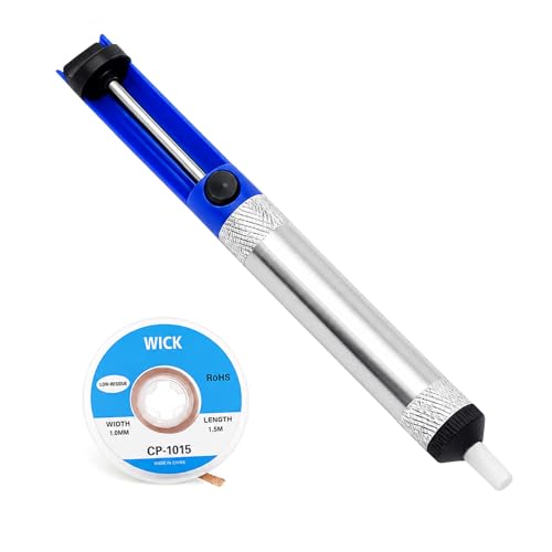 Solder Sucker Desoldering Pump Tool Kit with Gift Solder Wick Vacuum Solder Remover Extractor for Desoldering