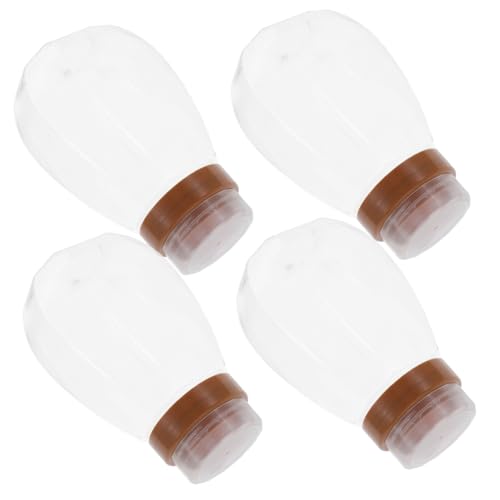 ibasenice Refillable Honey Jars 4 Pack 720ml Honey Storage Containers Squeeze Bottles Dispenser