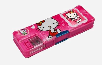 Easy Way Magnetic Multi-Functional Hello Kitty Art Plastic Pencil Box (Set of 1, Pink) Easy Way Magnetic Multi-Functional Hello Kitty Art Plastic Pencil Box (Set of 1, Pink)