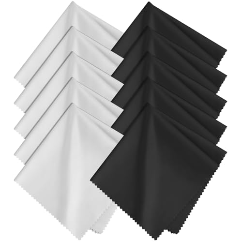 AiQInu Paño de Microfibra Ultra Suave para Gafas 20x20 cm, Limpia Gafas Sin Rayar, Gamuza Atrapapolvo para Pantallas y Lentes, Reutilizable 10PCS