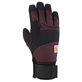 Carhartt Women's Storm Defender Insulated Secure Cuff Glove, Deep Wine Black, Small