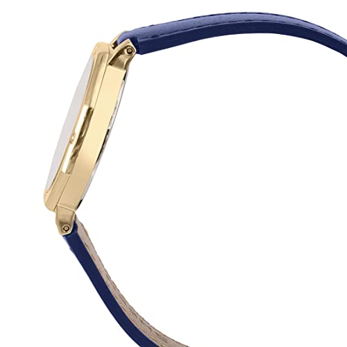 Image of Casio Women Leather Analog Blue Dial Watch-She-4543Gl-2Audf, Band Color-Blue