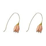 COMPUKAS Pendientes de Flores Dorados para Mujer en Aleación, Diseño Creativo y Originalidad, Fáciles de Poner y Quitar, Ideales para Uso Diario y Obsequio Especial