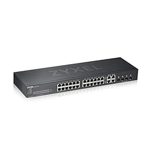 Zyxel 24-poorts Gigabit Ethernet Smart Managed Switch – Zonder ventilator met 4 Gigabit combo-poorten en Hybride…