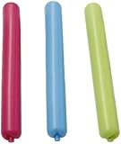 Bluelines Set Of 3 Stick Large 8'' Ice Cube Stick Reusable Water Bottle Cooling Rod. (Green, Blue, Pink)