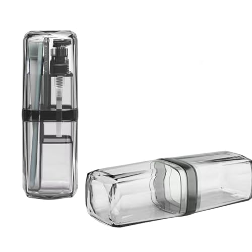 TSOJOLEA Portable toiletry travel mug, TSA-approved travel container with double anti-spill function, food-grade PC material is safe and reliable. Easy to carry