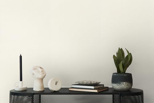 A.S. Création Pure Elegance Vliestapete mit Textilstruktur 0,53 x 10,05 m – Creme – Uni Tapete mit Struktur - Made in Germany - einfarbige creme Wandtapete für verschiedene Räume - 363782