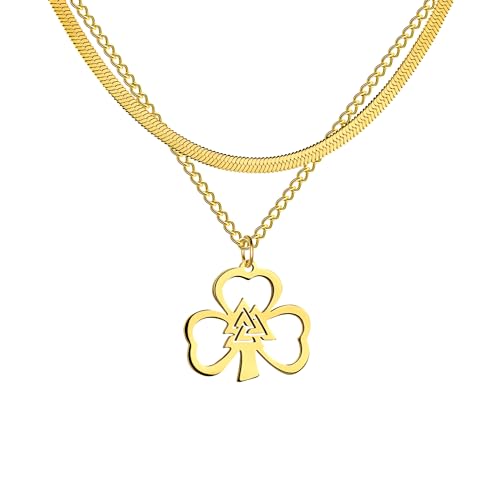 Collier Alhambra en argent 925 à quatre feuilles pour femmes