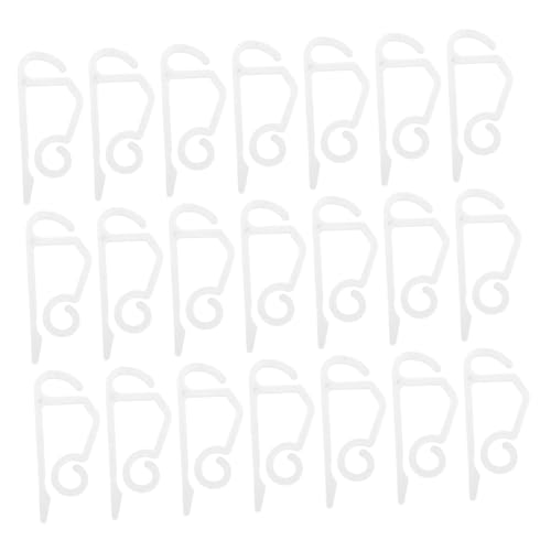 MERRYHAPY 50Pcs Christmas Gutter Clips Weatherproof Plastic Hooks for Outdoor String Lights Strong Clamping Force for Hanging Decorations Gutters and Soffits Easy Installation