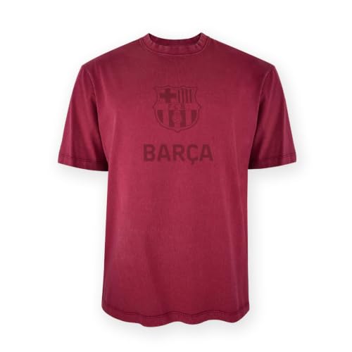 FCB FC Barcelona Camiseta Wash Garnet 100% algodón Adulto (FR/ES, Letras, M, Regular, Regular)