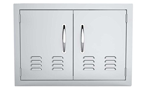 SUNSTONE C-DD30 30-Inch Double Door Flush Mount with Vents, Stainless Steel