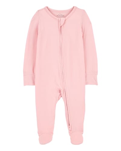 Carter's Girl PurelySoft Sleep and Play Pajamas, Pink Solid, 9M