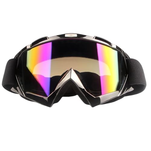 AUDWUD Motocross Goggles, Anti UV & Scratch Dustproof,for Racing, Ski, Bike Protective Safety Glasses,Climbing, Adjustable Elastic Strap,Fit the Shape of the Face,Colorful Lens