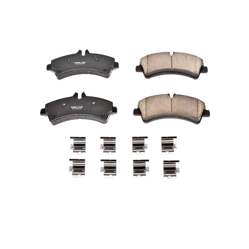 Image of PowerStop Rear Brake Pads for Dodge Sprinter 3500 2007-09 |Freightliner Sprinter 3500 2007-18 |Sprinter 3500XD 2018 - Z17 Ceramic Brake Pads with Installation Hardware, 17-1318