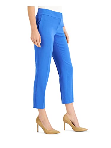 Kasper Womens High Rise Work Attire Dress Pants Blue 63