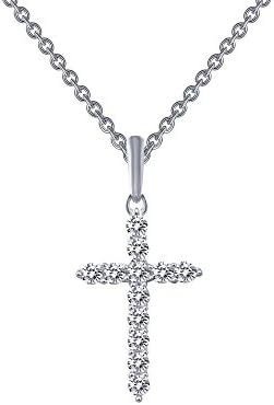 Lafonn Classic Sterling Silver Platinum Plated Lassire Simulated Diamond Necklace (0.36 CTTW) - Image 4
