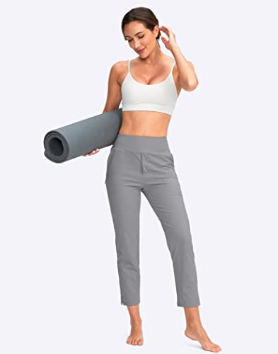 Image of YYV Women's Golf Pants High Waist Stretch Ankle Pants with Pockets
