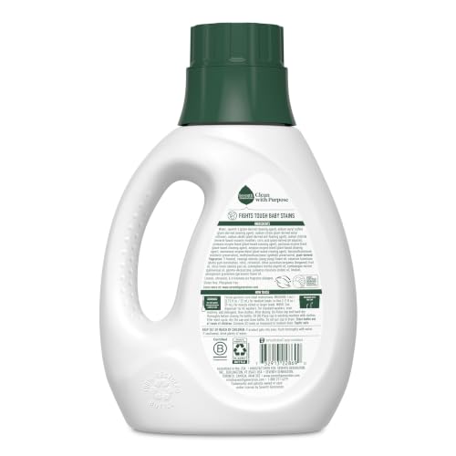 Image of Seventh Generation Concentrated Baby Laundry Detergent, Fresh Scent, 40 Fl Oz, Pack of 2