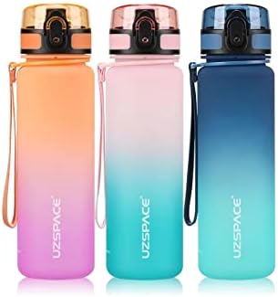 Resim Uzspace FiftyFifty 500ml Çift Renk Softtouch FF Collection Tritan Su Matarası Mavi-Turkuaz 