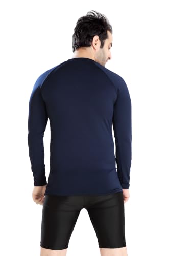 Image of ROVARS Compression Top Full Sleeve Tights T-Shirt for Multi Sports, Cycling, Cricket, Football, Badminton, Gym, Fitness & Other Outdoor Inner Wear