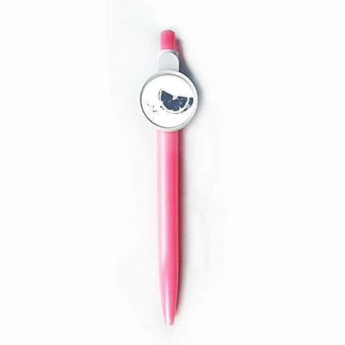 Stylo à bille rétractable DIYthinker motif aquarelle fruit citron bleu écriture fine