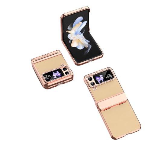 Coque élégante or pour Samsung Galaxy Z Flip 4 avec protection de charnière intégrée