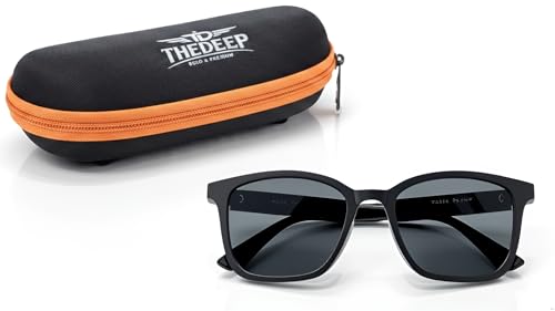 Image of THEDEEP Sunglasses Box Case with Zipper | Eyeglasses & Spectacle Zipper Box | Portable Protective Eyewear Case for Men & Women | Travel-Friendly Sunglass Holder, Black