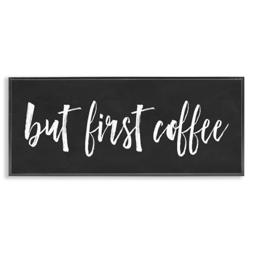 But First Coffee Kitchen Calligraphy, 10 x 24 Inch Framed Giclée Print