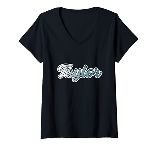 Mujer First Name Taylor Team Taylor Athletic College-Style Camiseta Cuello V