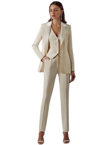 Lacoac Donna Tuta a Tre Pezzi Giacca a Un Bottone...