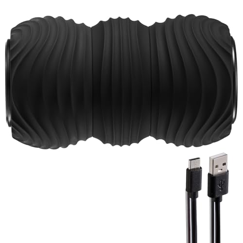 Happybuy Vibrating Peanut Massage Ball,Electric Double Lacrosse Massage Roller with 4 Intensities, Rechargeable Deep Tissue Massage Ball for Muscle Pain Relief,Exercise Recovery,Trigger Point Therapy
