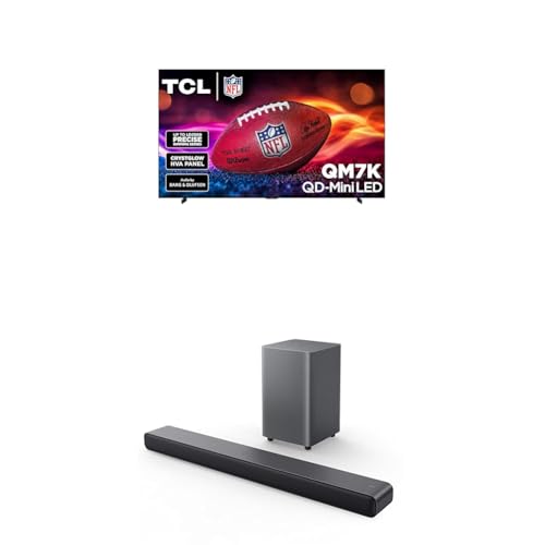Image of TCL 98-Inch QM7K QLED 4K Smart QD-Mini LED TV with Google TV (98QM7K, 2025 Model) + S55H S Class 2.1 Channel Sound Bar with Dolby Atmos