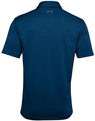Image of Under Armour Men's Tech Golf PoloDISC, Graphite Blue (581) /Pitch Gray, Large
