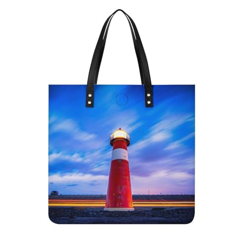 Sac shopping Phare pour femmes : grand tote bag à bandoulière voyage 39x39cm
