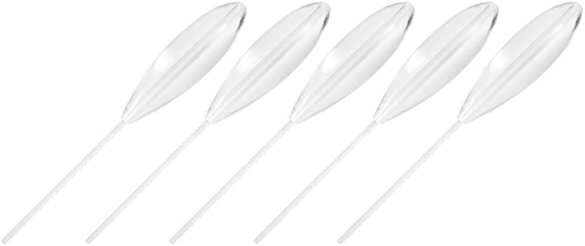 5-Pack Clear Acrylic Casting Bobbers - Transparent Sinking Floats for Long-Distance Fly Fishing, Freshwater & Saltwater Spinning Rigs