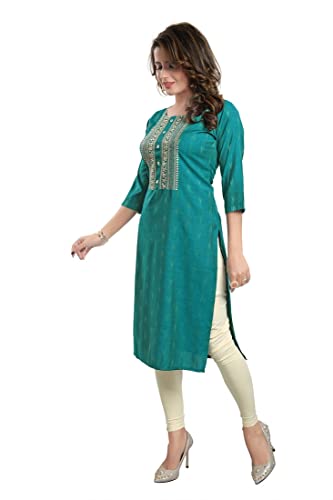 Image of DREAM & DZIRE Marron Office wear Kurti for Women of Cotton in Plus Size & Small Size.
