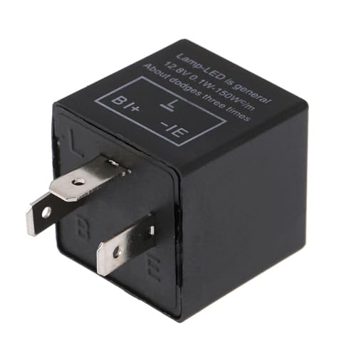 Relé intermitente LED de 3 pines y 12V ajustable para solucionar fallos en luces de coche 4
