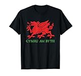 Proud UK England Roots Team For Men Women Kids Cymru Am Byth Welsh Rugby Dragon Wales Player Pride Gifts T-Shirt