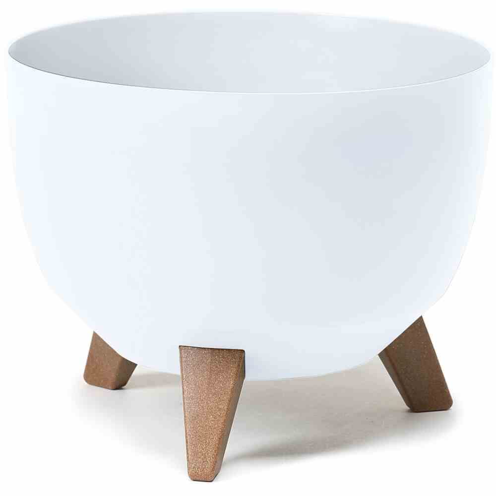 Pot de fleurs en plastique blanc Siena Garden pour végétaliser votre terrasse