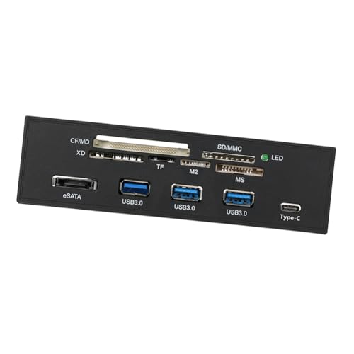 Pesfehhy Czytnik kart 15.6 cm wewnętrzny czytnik kart multimedialny wielofunkcyjna deska rozdzielcza PC panel przedni typ C USB 3.1 USB 3.0
